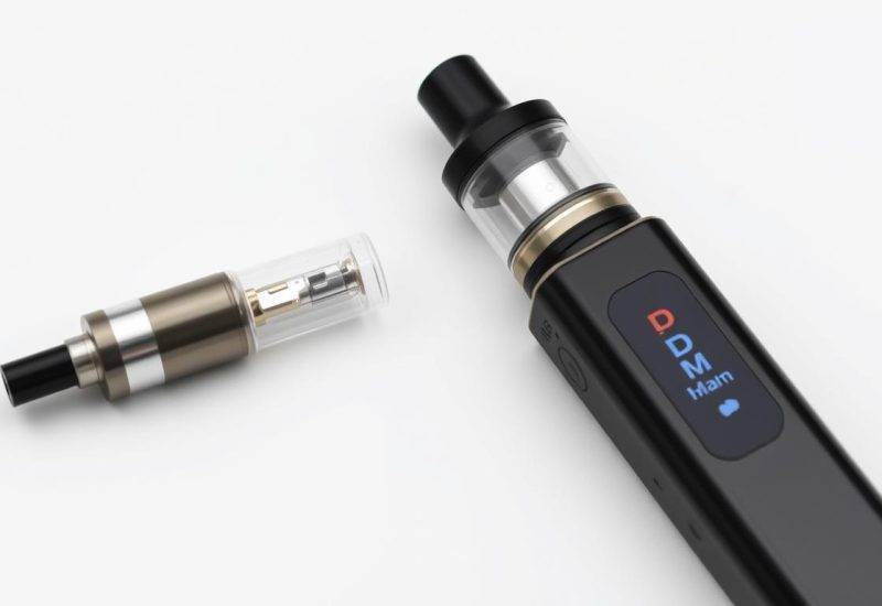 DMT cart and vape pen components showing cartridge and battery